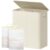 Lifewit 145L Double Laundry Hamper with Lid, Large 2 Section Laundry Basket with Lid and Easy Carry Bag, Tall Collapsible Dirty Clothes Hamper in Bedroom Bathroom Dorm College, White