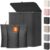Lifewit 165L 3 Section Laundry Hamper with Lid, Large Laundry Basket with Handles and Removable Bags, Tall Clothes Hamper, Foldable Laundry Sorter for Bedroom Bathroom, Dark Gray
