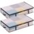 Lifewit 60L 2 Pack Under Bed Storage Containers Bins, Plastic Clothes Storage Bags Blanket Storage with Handle, Closet Organization for Comforters, Sheets, Clothes, Bedroom