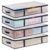 Lifewit 60L 4 Pack Under Bed Storage Containers Bins, Plastic Clothes Storage Bags Blanket Storage with Handle, Closet Organization for Comforters, Sheets, Clothes, Bedroom