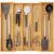 Lifewit Utensil Drawer Organizer, Expandable Kitchen Tool Tray, Wood Adjustable Flatware and Spatula Storage Divider, 11-19.7 x 17 x 1.8 Inches, Natural