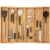 Lifewit Utensil Drawer Organizer, Expandable Kitchen Tool Tray, Wood Adjustable Flatware and Spatula Storage Divider, 17.8-28.3 x 17 x1.8