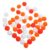 LIFKICH Polyester Pom Poms Orange Resistant to Deformation 100pcs with Soft and Smooth Surface , Fluffy Texture for Crafts for DIY Arts and Crafts Projects