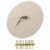 LIFKICH Wooden Wall Clock Blank DIY Kit with Stable Surface and Easy to Assemble Features 10-inch Unfinished Round Clock Face with Gold Roman Numerals for Lounge