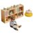 Light Brown 3-Compartment Toy Storage Organizer with Drawers