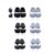 LightFairy 1Set R1 L1 R2 L2 Game Trigger Buttons With Spring For PS5 V1.0 V2.0 V3.0 BDM-010 BDM-020 BDM-030 Controller Replacement (V1 With LR Holder)