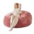 Light Pink Large Bean Bag Chair with Memory Foam Filler & Removable Cover, Fluffy Round Bean Bag Sofa Bed for Adults and Kids, Suitable for Living Room