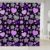 Light Purple Shower Curtains Leopard Print Bows Bathroom Curtains,Princess Love Heart Waterproof Bath Curtains with 12 Hooks Suit for Bathtub,Trendy Star Child Girls Room Decor, 72″ W x 72″ L