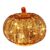 Light Up Pumpkin, Golden Mercury Glass, 6.5 x 5.5 in / 16.5 x 14 cm, with Timer, Battery Operated Twinkle Lights, Halloween Decorations for Parties, Thanksgiving, Fall Home Decor