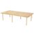 Lightweight Picnic Table 60Lx30W Inch Foldable Wooden Boho