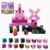 LIHBCAIYI 100Pcs Magnetic Blocks Princess Castle Magnet Cubes Building Toy