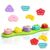LIHBCAIYI Silicone Bath Toys, Floating Shape Sorter with 15 Blocks