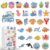 Liliaafar Diamond Painting Magnets Set Diamond Art Magnets for Fridge Refrigerator Magnetic Stickers for DIY Crafts 5D Gem Rhinestones Art Painting Kits for Adults Beginners(30 Pcs,Sea Animal)
