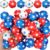 Liliful 60 Pcs 4th of July Stress Balls Bulk 1.57 Inch Mini Patriotic American Flag Independence Day Stress Relief Fidget Balls for Memorial Day Party Supplies