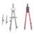 Lilihuimaoyi 2Pcs Alloy Compass with Extra Refills, Geometry Set for