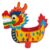 Lilihuimaoyi DIY 3D Dragon Boat Felt Kit Ornaments Toys Set with Movable Eyes and Paddles for Creative Education and Coordination Suitable for Birthday, Yellow