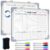 Lincia 24 x 18 Inch Magnetic Dry Erase Chore Chart Board for Multiple Kids Teens Adults Double Side Family 2 in 1 Combo Chore Board for Wall Aluminum Frame 8 Markers 1 Eraser
