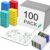 Lincia 300 Pcs Dry Erase Boards Set with 100 Mini Whiteboards 100 Whiteboard Markers 100 Non Magnetic Erasers EVA Foam Core 7 x 5 Inch for Office