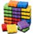 Lincia 30 Pack Magnetic Whiteboard Eraser Mini Square Wavy Smudge EVA Dry Board Eraser with Magnet Back to School Supplies for Classroom Office Home Students White Board, 6 Colors