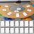 Lincia 30 Pcs Composition Notebook Line Large 12”Table Dots Dry Erase Dots for Classroom Table Removable Stickers Vinyl Wall Whiteboard No Staining Spots for School Teacher Office Teaching Supplies