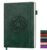 Lined Journal Notebook, A5 Leather Vintage Journals for Writing, 256 Pages College Ruled Notepad for Women Men, Vegan Leather Daily Notebook for Work, School, Travel, Note Taking(Celtic Star, Green)