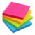 Lined Sticky Notes 3×3 in, Self-Adhesive, Bright, 4 Pads, 90 Sheets/Pad