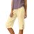 Linen Capri Pants for Women High Elastic Waist Drawstring Bermuda Shorts