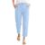 Linen Pants for Women High Elastic Waist Straight Leg Cropped Trousers