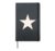 Linen Star on Multiple Colors Hardcover Journal, Black