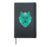 Lines Art Wolf Dog Face Hunter Hardcover Journal, Black