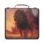 Lions Sunset Zipper Binder Bag 3 Ring Binder with Shoulder Strap Zip Multi Pockets Portfolio Bags Capacity Up 500 Sheets for School Office Supplies