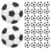 LIOOBO 30pcs Soccer Ball Pencil Clip Topper Pvc Soft Vinyl Pen Accessory