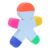 LIOOBO 3pcs Cute Human Shaped Highlighter Marker Pen with Plastic Body, 5-color Fluorescent Multi-color Highlighter for School and Journaling, Precise Line Marking Creative Stationery