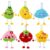 Lipfer 6pcs DIY Embroidery & Sewing Craft Kit Cute Cartoon Star Fruits Making Kit with Yarn Needles Fabric for DIY Felt Crafts