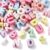 LiQunSweet 70 Pcs Acrylic Chunky Letter Beads for Keychain Jewelry Making
