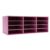 Literature Organizer, 12 Compartments Mailbox with Detachable Shelves