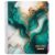 LITE TEACHER PLANNER – Aug 2026-Jul 2027, 8.5″ x 11″ Daily Weekly Monthly Organizers – Includes 7 Periods, Dated Calendar, Page Tabs, Bookmark, and Planning Stickers (Teal Gold Marble)
