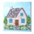 Little House DIY Framed Button Painting Kit for Adults Beginners Home