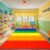 LIVEBOX Elementary Classroom Rugs for Kids, Washable Kids Rugs for Playroom School, Nursery, Colorful Children’s Educational Carpet Non-Slip Classroom Mat for Learning, 6’x9′(Seats-20)