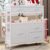 LIVEHOM Wrapping Paper Storage, Rolling Gift Wrap Station 5 Fabric Drawers