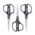 LIVINGO Scissors for Office, 3 Pack 8-Inch All Purpose Desk Shears, Gray