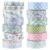 Liwidon 12 Rolls Floral Washi Tape Set, Pink Blue Watercolor Flowers Design for for Journaling, Scrapbooking, DIY Craft, Planners, Gift Wrapping, Back to School Art Supplies