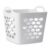 LIXRVYN White Square Flexible Plastic Laundry Hamper with Handles