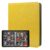 Lizuart Trading Card Binder, 3-Ring 9-Pocket Zipper Binder for Baseball Cards, Sports Cards, TCG/CCG (MTG, Football, Basketball), 20 Black Leatherette Sheets, Side Load (Yellow, O-Ring)