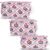 LKGSM RUGS 3pcs Quilted Cotton Tiger Print Travel Toiletry Bags, Cosmetic Organizer Set Make up Bag (Q)