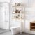 LLHBBSHYYDM 3-Tier Over Toilet Storage Rack Freestanding Bathroom Shelves with Adjustable Feet Steel Organizer