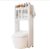 LLHBBSHYYDM Over Toilet Storage Cabinet with Transparent Door, Bathroom Shelf Solid Carbon Steel(White)