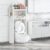 LLHBBSHYYDM Over Toilet Storage Shelf with Cabinet, Freestanding Bathroom Organizer Rack(White)