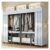 LLINVX Folding Wardrobe with Cover Portable Closet Heavy Duty Clothes Rack