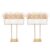 LlyueIo 2Pcs Wedding Crystal Flower Stand Square Centerpieces for Tables
